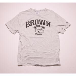 Champion Brown University Bears Graphic T Shirt Small Heather Gray Tee